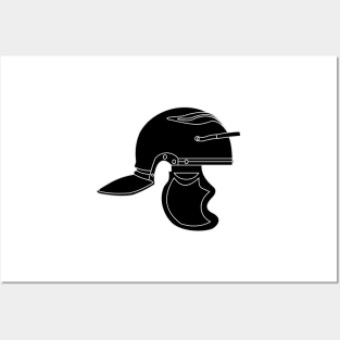 Black Imperial Roman Helmet (Galea) Posters and Art